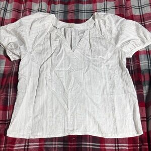 a new day White Textured Women's Blouse
